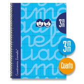 Bloc Espiral Estándar Liso 80H 90g | Lamela | Cartón | Formato Estándar | Pack 5 Unidades